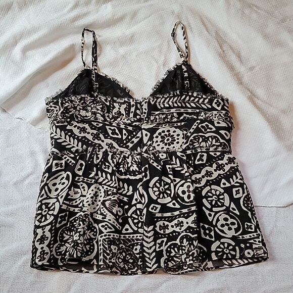 Express Design Studio Black Beige Sexy Camisole Tank Top Small Mint Condition - Picture 4 of 11